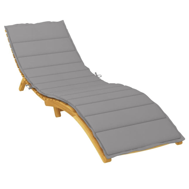 Coussin de chaise longue gris 200 x 50 x 3 cm tissu oxford