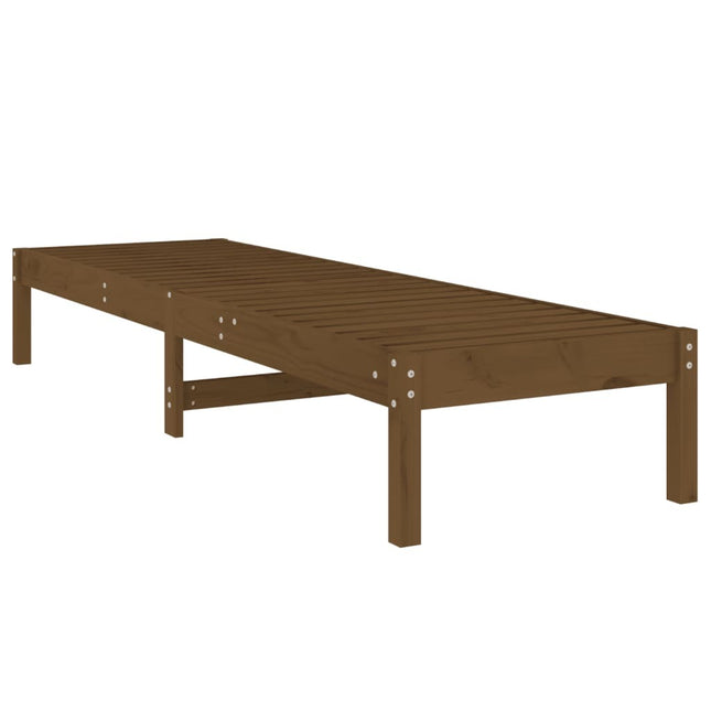 Bain de soleil réglable en bois massif de pin marron miel