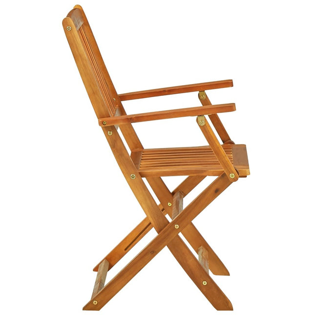 Table et chaises de jardin pliantes 10 places en bois d'acacia massif