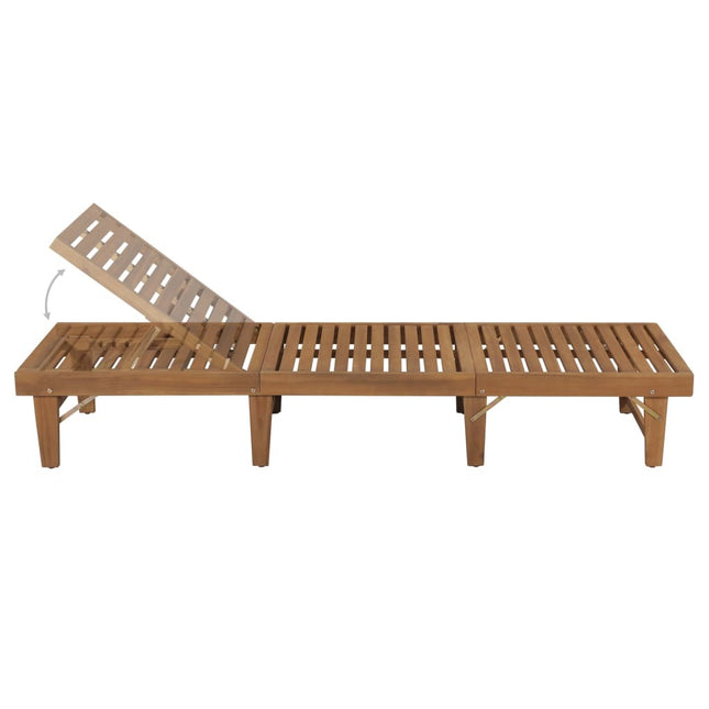 Chaise longue pliable en acacia massif