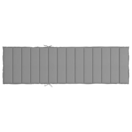 Coussin de chaise longue gris 200 x 50 x 3 cm tissu oxford