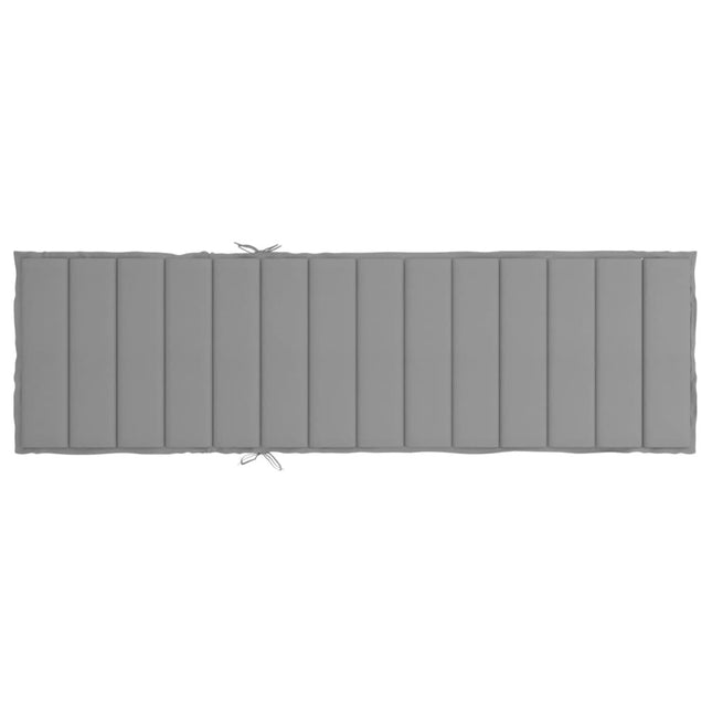 Coussin de chaise longue gris 200 x 50 x 3 cm tissu oxford