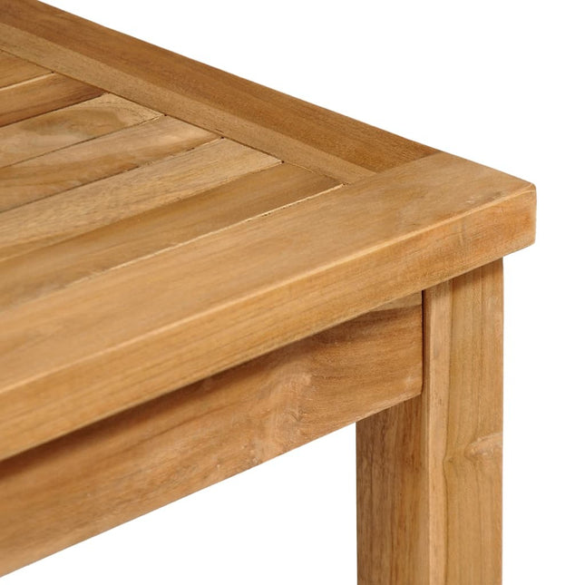 Table et 2 fauteuils de jardin en teck massif 80 x 80 cm