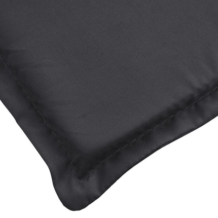 Coussin de chaise longue noir 200 x 50 x 3 cm tissu oxford
