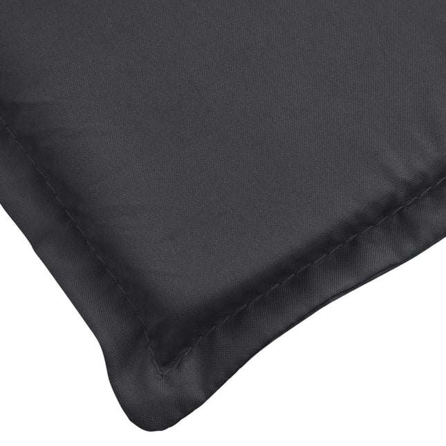 Coussin de chaise longue noir 200 x 50 x 3 cm tissu oxford