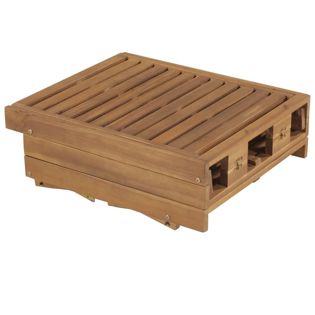 Chaise longue pliable en acacia massif