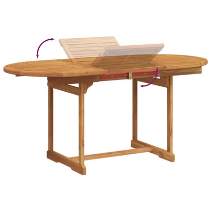 Table extensible et 4 fauteuils inclinables de jardin en acacia massif et textilène gris 120-170 cm