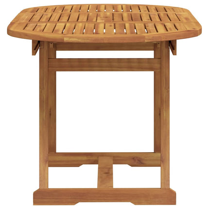 Table ronde extensible et 4 fauteuils inclinables de jardin en acacia massif et textilène taupe