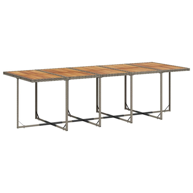 Table et fauteuils de jardin 14 places avec tabourets en résine tressée