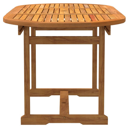 Table ovale extensible et 4 fauteuils inclinables de jardin en acacia massif et textilène noire