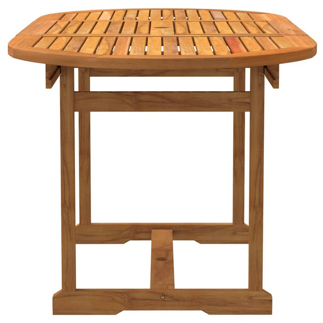 Table ovale extensible et 4 fauteuils inclinables de jardin en acacia massif et textilène noire