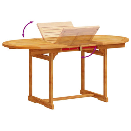 Table extensible 120 à 170 cm et 6 chaises en textilène taupe multipositions en bois d'acacia massif