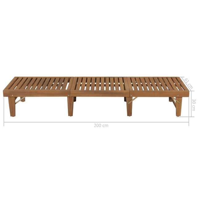 Chaise longue pliable en acacia massif