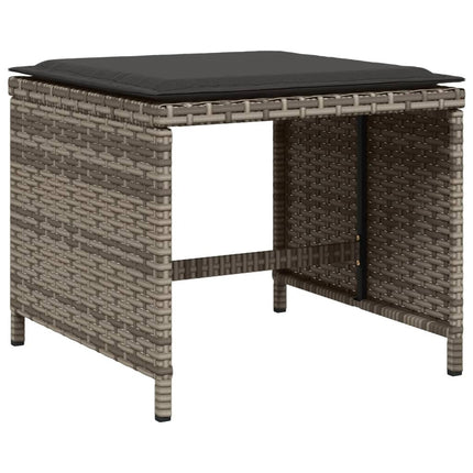 Table et fauteuils de jardin 14 places avec tabourets en résine tressée
