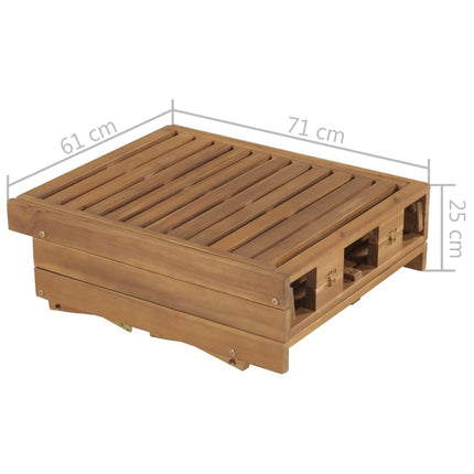 Chaise longue pliable en acacia massif