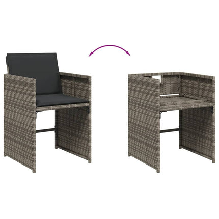 Table et fauteuils de jardin 14 places avec tabourets en résine tressée