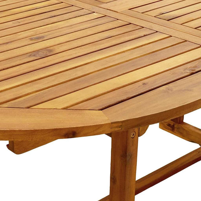 Table extensible 120 à 170 cm et 6 chaises en textilène gris multipositions en bois d'acacia massif