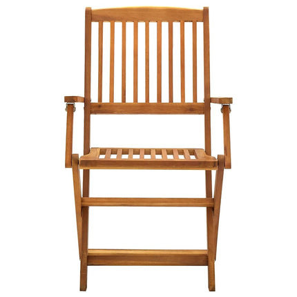 Lot de 4 chaises pliantes de jardin en acacia massif
