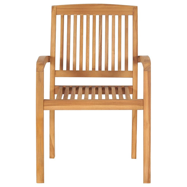 Table ronde et 4 chaises de jardin en teck massif