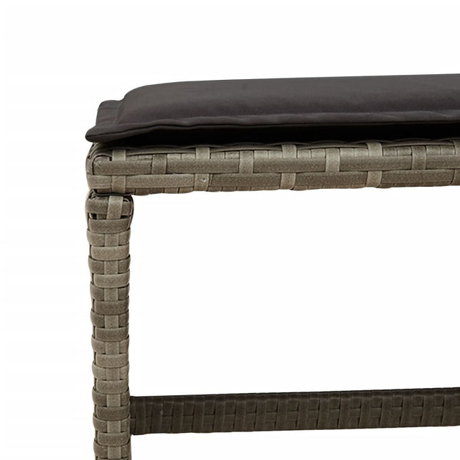 Table et fauteuils de jardin 14 places avec tabourets en résine tressée