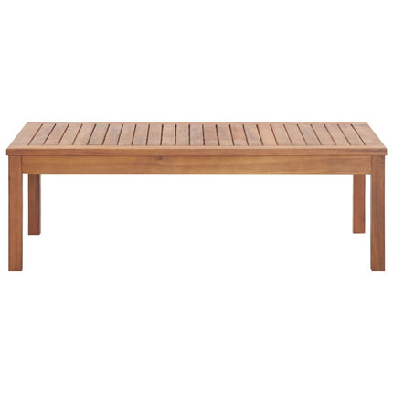 Salon de jardin avec banc, 2 chaises et table en acacia