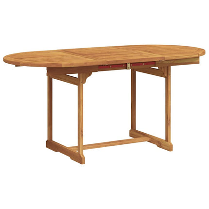 Table ovale extensible et 4 fauteuils inclinables de jardin en acacia massif et textilène gris