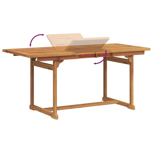 Table extensible et 4 fauteuils inclinables de jardin en acacia massif et textilène taupe 120-170 cm