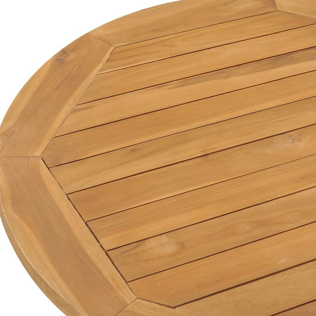 Table ronde et 4 chaises de jardin en teck massif
