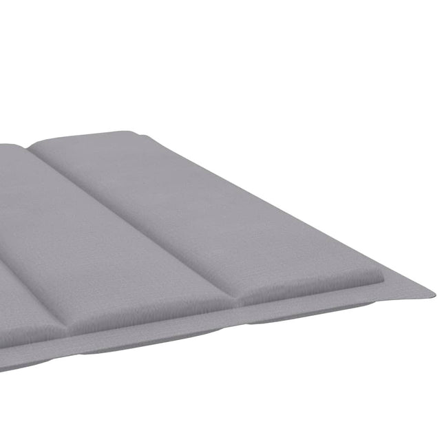Bain de soleil double en bambou avec dossier réglable et matelas gris clair