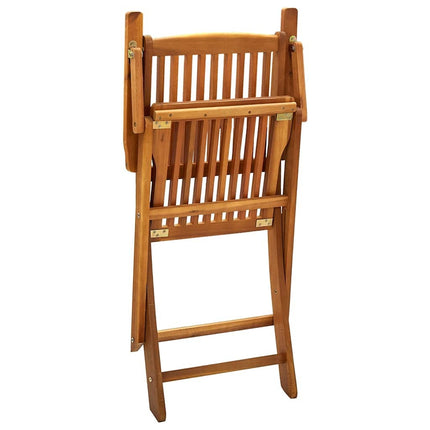 Lot de 4 chaises pliantes de jardin en acacia massif