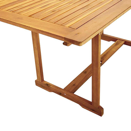 Table extensible et 4 fauteuils inclinables de jardin en acacia massif et textilène taupe 120-170 cm