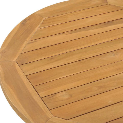 Table ronde et 4 chaises de jardin en teck massif