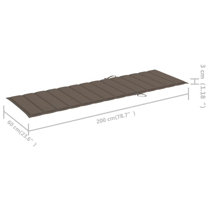 Bain de soleil double en bambou avec dossier réglable et matelas marron