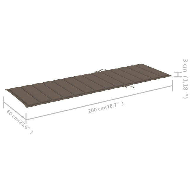 Bain de soleil double en bambou avec dossier réglable et matelas marron