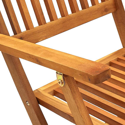 Lot de 4 chaises pliantes de jardin en acacia massif