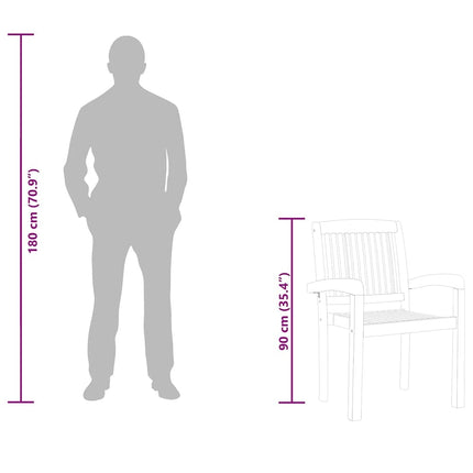 Table ronde et 4 chaises de jardin en teck massif