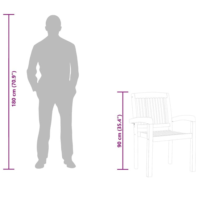 Table ronde et 4 chaises de jardin en teck massif