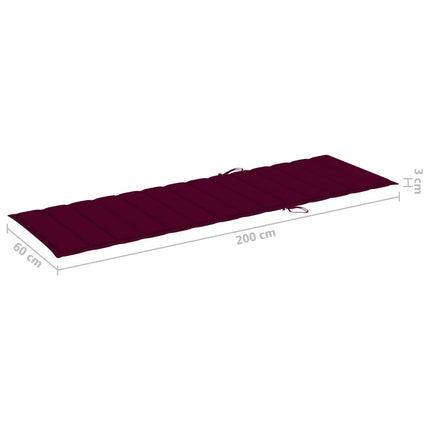 Bain de soleil double en bambou avec dossier réglable et matelas champagne