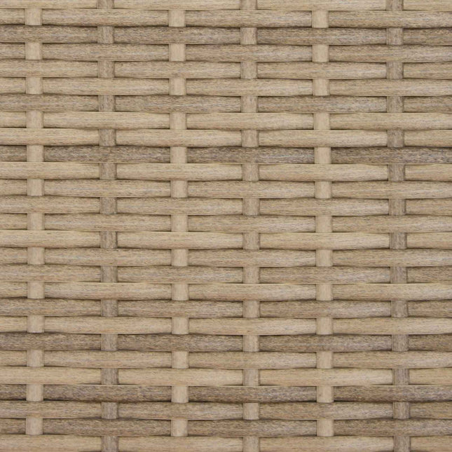 Canapé de jardin 2 places avec parasol en résine tressée beige et blanc crème