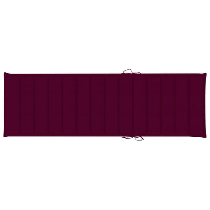 Bain de soleil double en bambou avec dossier réglable et matelas champagne