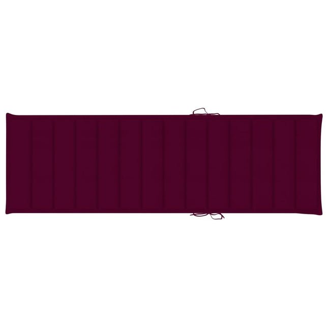 Bain de soleil double en bambou avec dossier réglable et matelas champagne