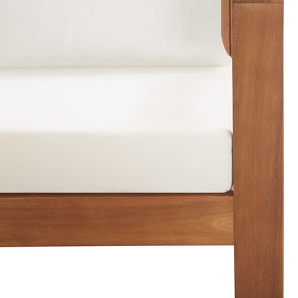 Salon de jardin avec banc, 2 chaises et table en acacia