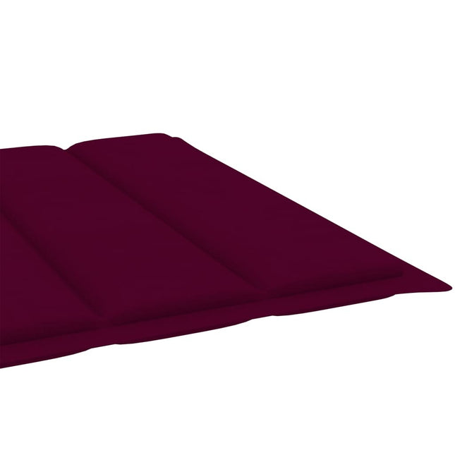 Bain de soleil double en bambou avec dossier réglable et matelas champagne