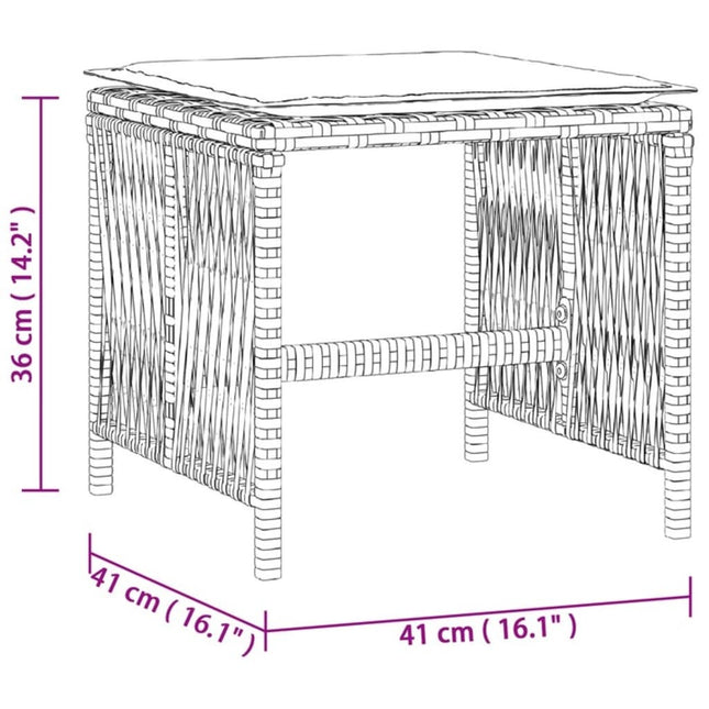 Table et chaises de jardin 16 places en résine tressée avec coussins